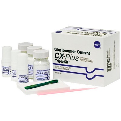 Цемент стеклоиономерный фиксационный СХ-Plus- тройной набор ,1169 Цемент стеклоиономерный фиксационный СХ-Plus- тройной набор ,1169