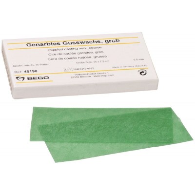 Воск Бего рубчатый средний 0,60мм (15 пластин),40195