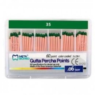 Гуттаперчивые штифты (06 конус) №35 (60шт.) с миллиметровой маркировкой Гуттаперчивые штифты (06 конус) №35 (60шт.) с миллиметровой маркировкой