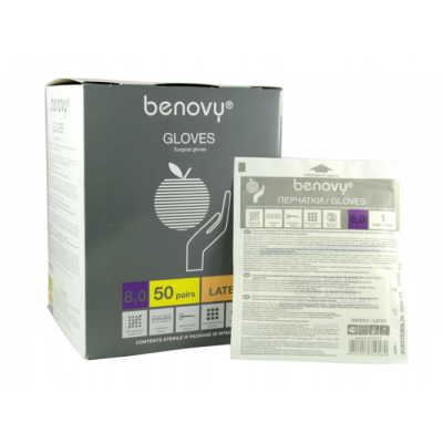 Перчатки латекс. хирург. стерил. непуд. текстур. белые Перчатки латекс. хирург. стерил. непуд. текстур. белые