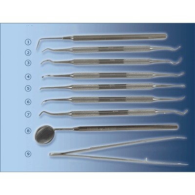 Набор для снятия зубных отложений (9 инстр) Набор для снятия зубных отложений (9 инстр)