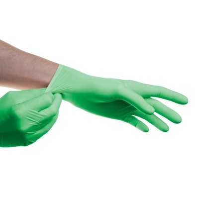 Перчатки MONOART латекс.смотр.нестер.ЛАЙМ (зеленые) М (100шт. )