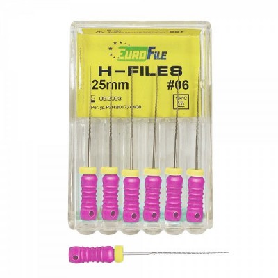 Н-файлы Eurofile №06 (25мм) уп 6шт 