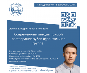 Современные методы прямой реставрации зубов (фронтальная группа)